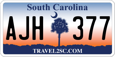 SC license plate AJH377