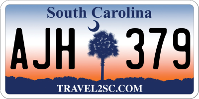 SC license plate AJH379