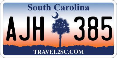 SC license plate AJH385
