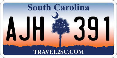 SC license plate AJH391
