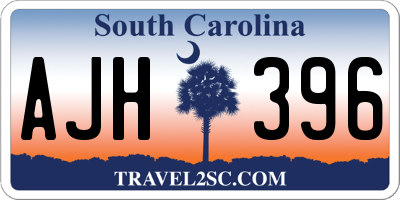 SC license plate AJH396
