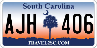 SC license plate AJH406