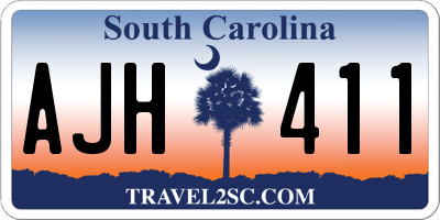 SC license plate AJH411