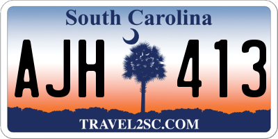 SC license plate AJH413