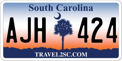SC license plate AJH424