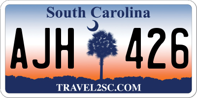 SC license plate AJH426