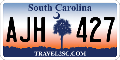 SC license plate AJH427