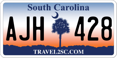 SC license plate AJH428