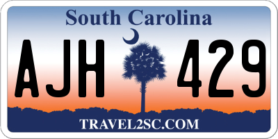 SC license plate AJH429