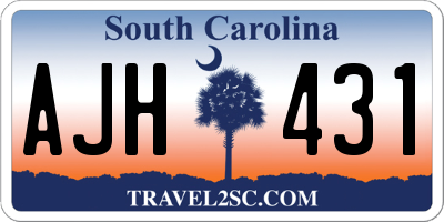 SC license plate AJH431