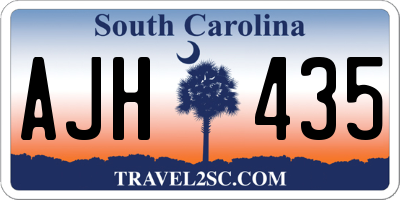 SC license plate AJH435