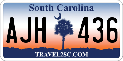 SC license plate AJH436