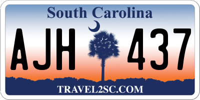 SC license plate AJH437