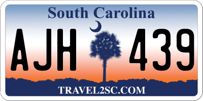 SC license plate AJH439