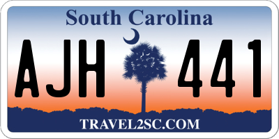 SC license plate AJH441
