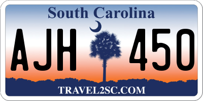SC license plate AJH450