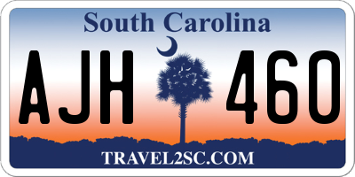 SC license plate AJH460