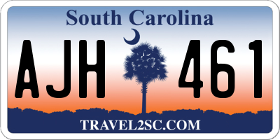 SC license plate AJH461