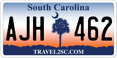 SC license plate AJH462
