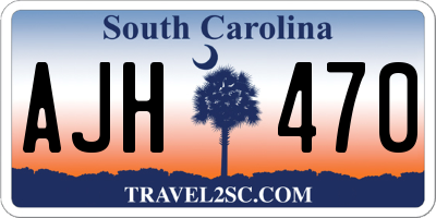 SC license plate AJH470