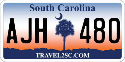 SC license plate AJH480