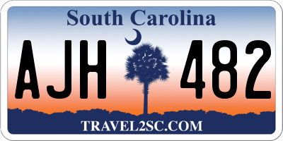SC license plate AJH482