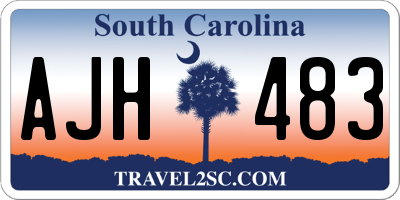 SC license plate AJH483