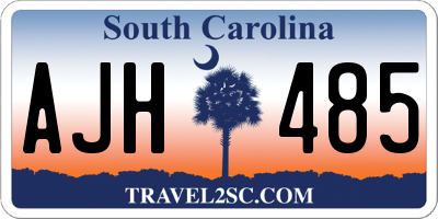 SC license plate AJH485