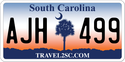 SC license plate AJH499