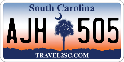 SC license plate AJH505