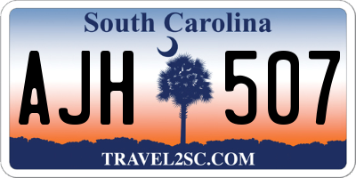 SC license plate AJH507