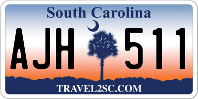 SC license plate AJH511