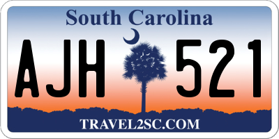 SC license plate AJH521