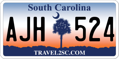 SC license plate AJH524