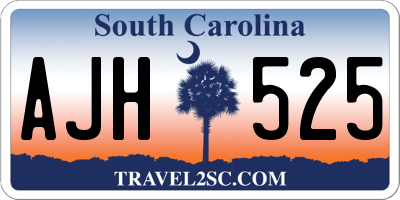 SC license plate AJH525