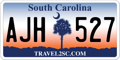 SC license plate AJH527