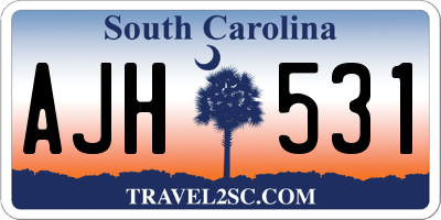 SC license plate AJH531