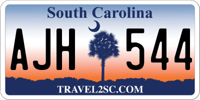 SC license plate AJH544
