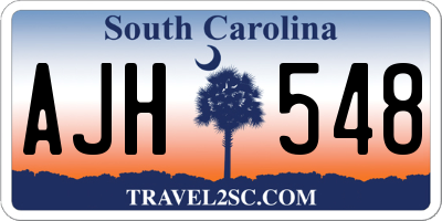 SC license plate AJH548