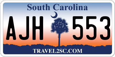 SC license plate AJH553