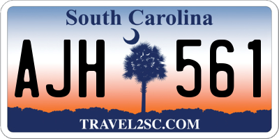 SC license plate AJH561