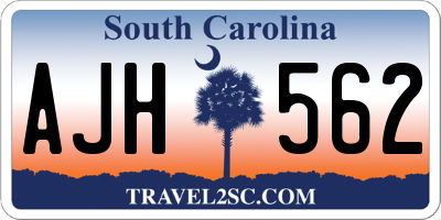 SC license plate AJH562
