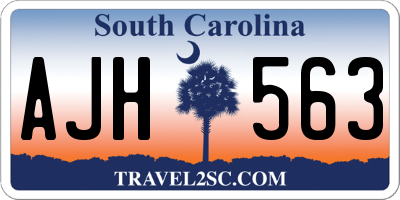 SC license plate AJH563