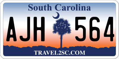 SC license plate AJH564