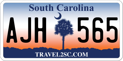 SC license plate AJH565