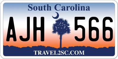 SC license plate AJH566