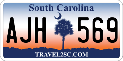 SC license plate AJH569