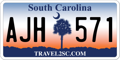SC license plate AJH571