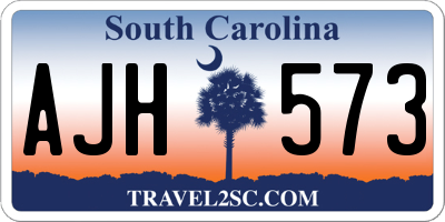 SC license plate AJH573