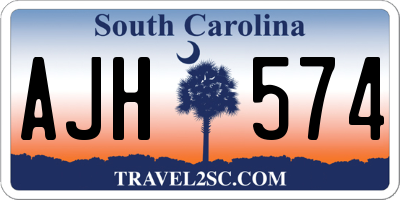 SC license plate AJH574